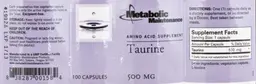 Label for Taurine