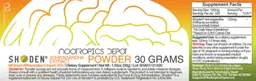 Label for Shoden Ashwagandha Extract Powder