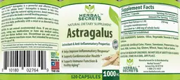 Label for Astragalus 1000 mg