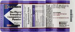 Label for Nu-Thera EveryDay Companion Powder