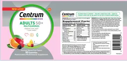 Label for Centrum Adults 50+ Multigummies