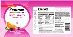 Label for Centrum Multi+Beauty Multigummies