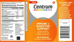 Label for Centrum Immune & Digestive Support
