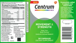 Label for Centrum Movement & Strength