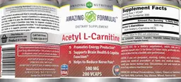 Acetyl L-Carnitine 500 mg