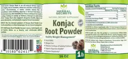 Label for Konjac Root Powder