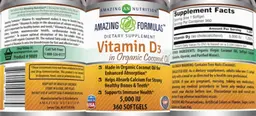 Vitamin D3 in Organic Coconut Oil 5,000 