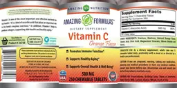 Vitamin C 500 mg Orange Flavor