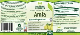 Label for Amla 500 mg