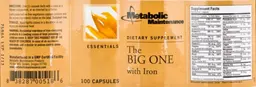 Label for The Big One With Iron