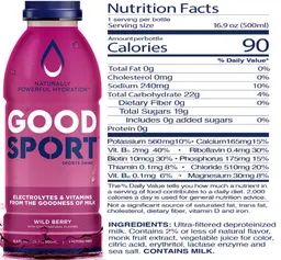 Label for GoodSport Wild Berry