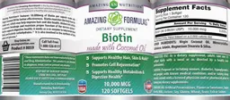 Biotin made with Coconut Oil 10,000 mcg