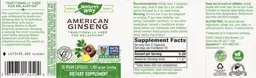 Label for American Ginseng 1,100 mg