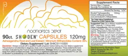 Label for Shoden Capsules 120 mg