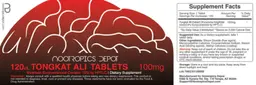 Label for Tongkat Ali Tablets 100 mg
