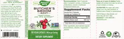 Label for Butcher's Broom Root 470 mg