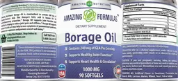 Label for Borage Oil 1000 mg