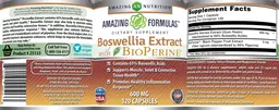 Boswellia Extract 600 mg with BioPerine