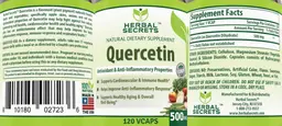 Label for Quercetin 500 mg