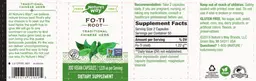 Label for Fo-Ti Root 1,220 mg