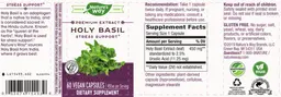 Label for Holy Basil 450 mg
