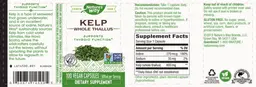 Label for Kelp Whole Thallus 600 mg