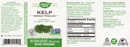 Label for Kelp Whole Thallus 600 mg