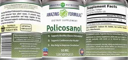 Label for Policosanol 10 mg