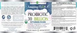 Label for Probiotic 30 Billion