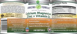 Calcium Magnesium Zinc + Vitamin D3