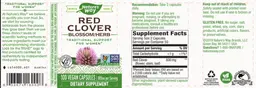 Label for Red Clover Blossom/Herb 800 mg