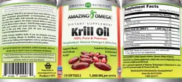 Label for Krill Oil 1,000 mg