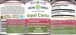 Label for Nopal Cactus 650 mg