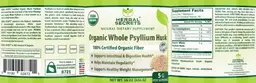 Label for Organic Whole Psyllium Husk 5 g