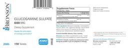 Label for Glucosamine Sulfate 600 mg