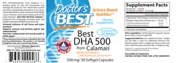 Label for Best DHA 500 From Calamari