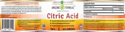 Label for Citric Acid