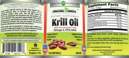 Label for Krill Oil 500 mg