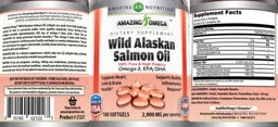 Label for Wild Alaskan Salmon Oil 2,000 mg