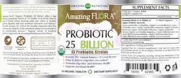 Label for Probiotic 25 Billion