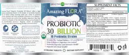Label for Probiotic 30 Billion
