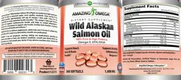 Label for Wild Alaskan Salmon Oil 1,000 mg