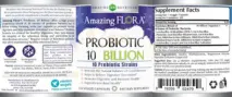 Label for Probiotic 10 Billion