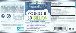 Label for Probiotic 30 Billion