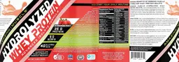 Label for Hydrolyzed Whey Protein Strawberry
