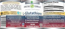 Label for L-Glutathione 500 mg