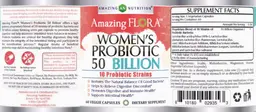 Label for Women's Probiotic 50 Billion