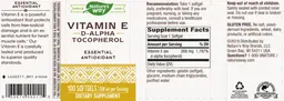 Label for Vitamin E 268 mg