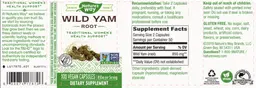 Label for Wild Yam Root 850 mg
