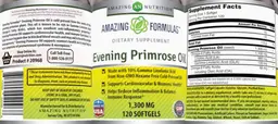 Label for Evening Primrose Oil 1,300 mg